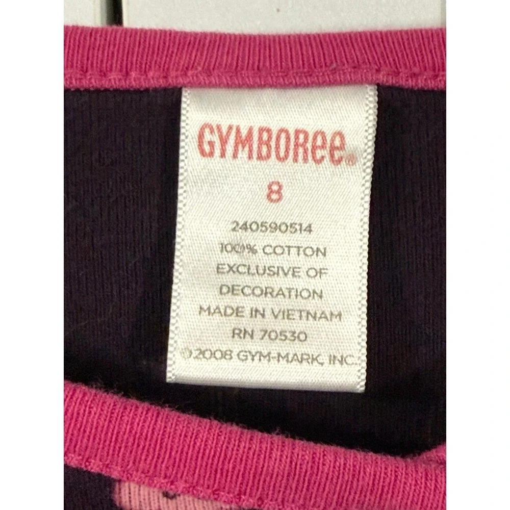 Gymboree Girls All About The Buttons Print Dark Purple Dress SZ‎ 8 100% Cotton